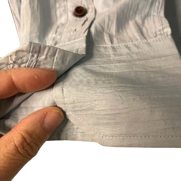 Just Cavalli Mens Shirt Light Blue Size 2XL Vintage Crinkle Textured Button Up - Picture 5 of 12